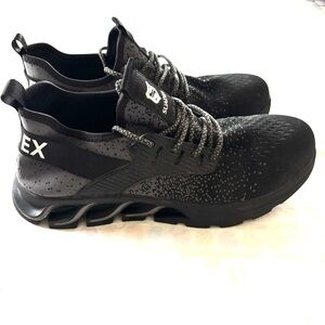 SUADEX Black Gray Steel Toe Safety Work Shoes SZ 11 Worn 1X Indoors slip resist